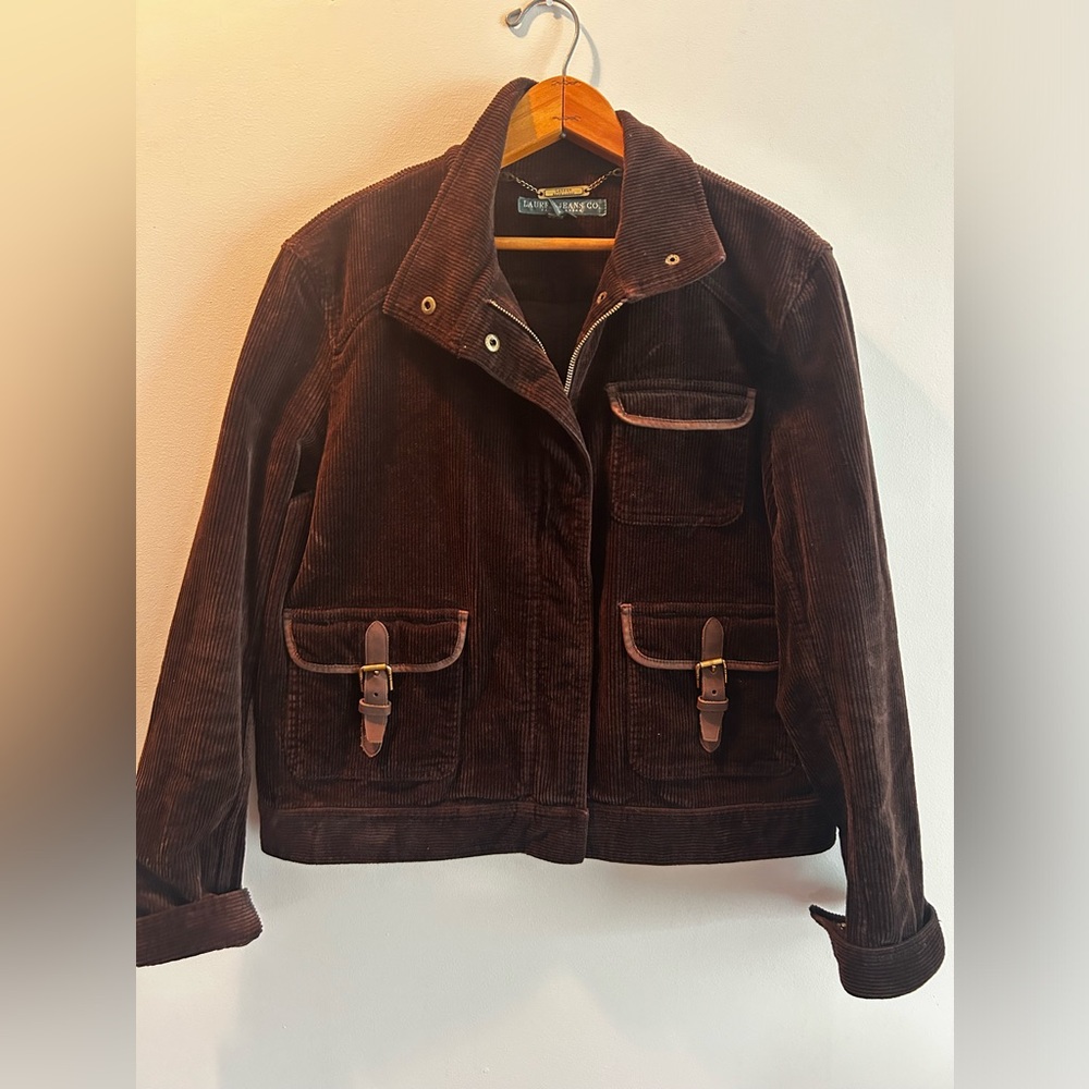 Vintage Lauren Ralph Lauren Jeans Co Corduroy Utility equestrian jacket SZ XL - Picture 11 of 14